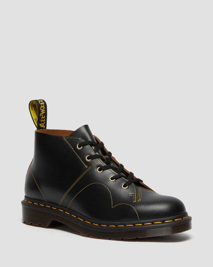 Dr Martens Womens Church Vintage Monkey Ankle Boots Black - 40197CTHB